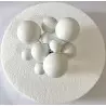 Topper boules blanche - x10 de 3 tailles