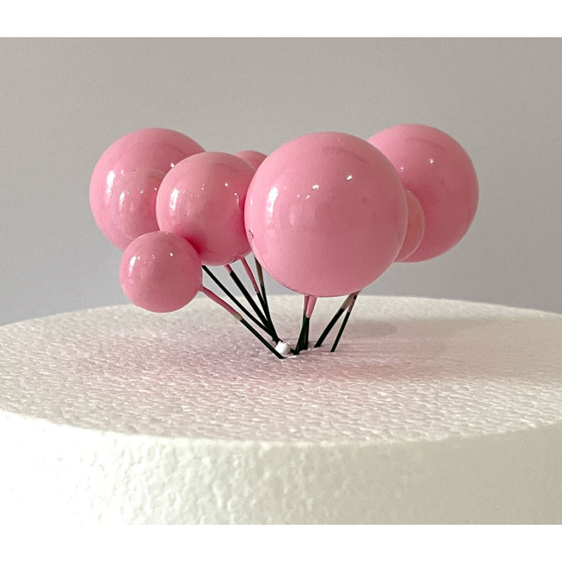 Bolas rosas para bebés de diámetros variados x10