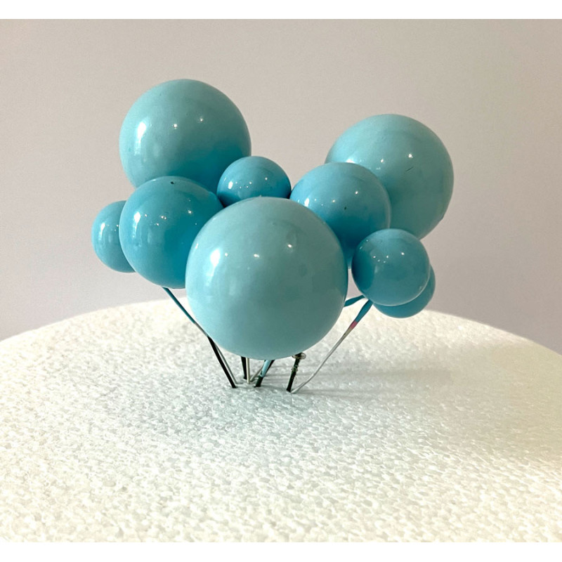 Bolas azul bebé de diámetros variados x10