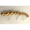 Gold ball toppers assorted diameters x10