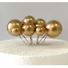 Tapones de bolas de oro de diámetros variados x10