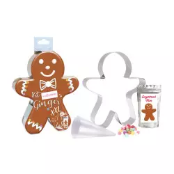 Gingerbread Cake Kit with mold, piping bag and sugar decorations