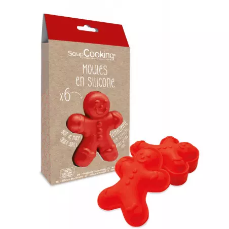 Moules en silicone individuels Gingerbread x6