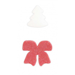 Christmas trees and red bows in sugar 50g
