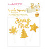 Adornos de Navidad con purpurina dorada x4 diseños