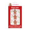Gingerbread and candy cane decorations x9