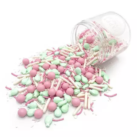 Billes en sucre métallisé multicolore Happy Sprinkles - Planète Gateau