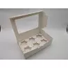 Cardboard box with window for cupcakes