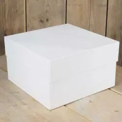 25 cajas cuadradas para pasteles blancos Funcakes 30 x 30 x 15 cm
