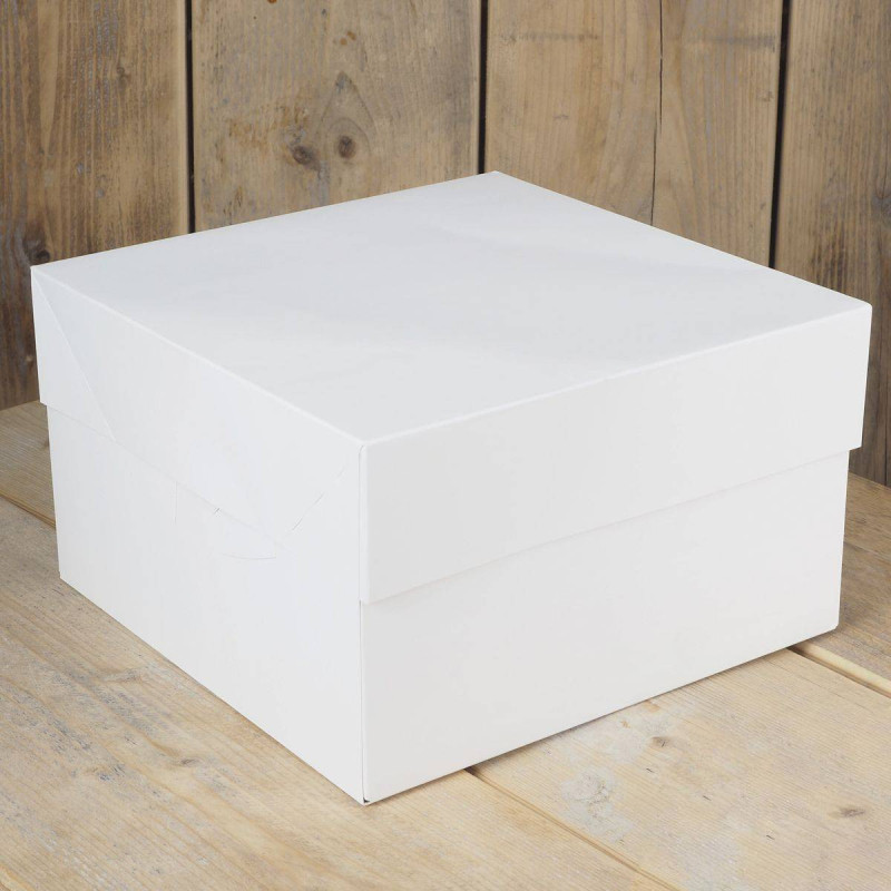 25 square white cake boxes Funcakes 30 x 30 x 15 cm