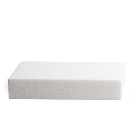 Square polystyrene dummy cake 50 cm x 5 cm high