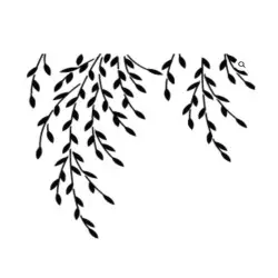 Willow branches stencil
