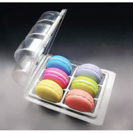 5 boxes of 6 transparent plastic macaroons