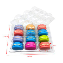 5 boxes of 12 transparent plastic macaroons