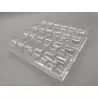 5 cajas de 24 macarrones de plástico transparente, reforzados
