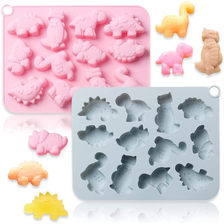 Silicone mold 12 dinosaurs 3D