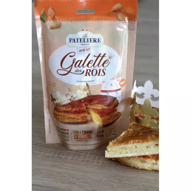 Kit galette des rois (moule + préparation frangipane + fève et couronne)