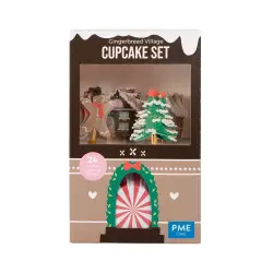 Cupcake cases with homemade toppers and gingerbread x24