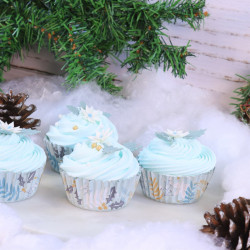 Holiday flower cupcake cases PME x30
