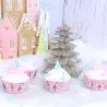 Caissettes à cupcakes casse noisette Noël PME x30