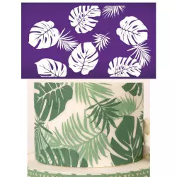 Bamboo leaves stencil