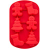 Silicone mold for turnovers, gingerbread and Christmas tree Wilton x6 cavities