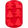 Silicone mold for turnovers, gingerbread and Christmas tree Wilton x6 cavities