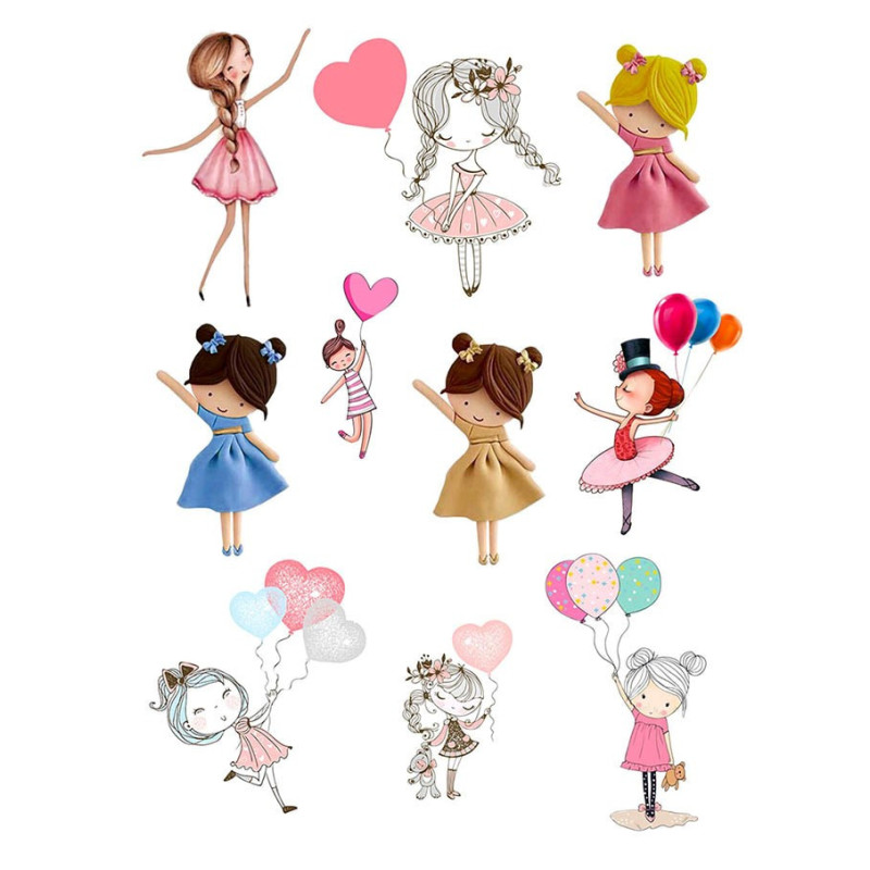 Girls' food decoration kit and its balloons