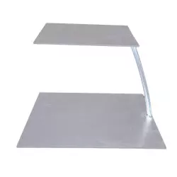 Estructura flotante SQUARE de acero inoxidable - Pie lateral