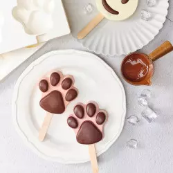 Dog paws popsicle mold x 4 cavities
