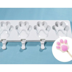 Popsicle lollipop mold dog paws x 4 cavities
