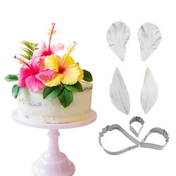 Hibiscus flower cutters and veiners kit