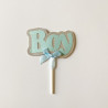 Cake topper Blue boy with bow