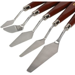 Set of 5 artistic spatulas