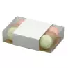 Transparent macaroon box for 12 pieces with inserts
