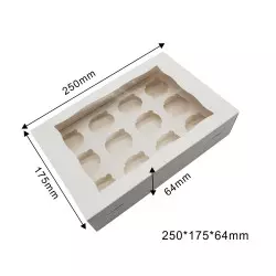 White mini cupcake window boxes