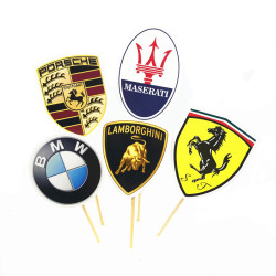 Cake toppers logos voiture...