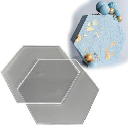 2 plateaux à ganache acrylique hexagonaux