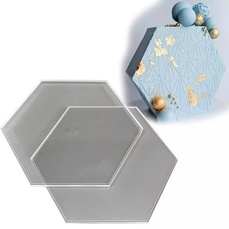 Set of 2 Hexagonal acrylic tray