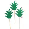 3 cake toppers with jungle leaves