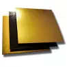 Set of 5 gold and black square pastry boxes