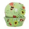 Caissettes à cupcakes fleurs et abeilles x30