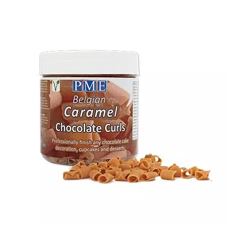 Chocolate curls Caramel PME 85g