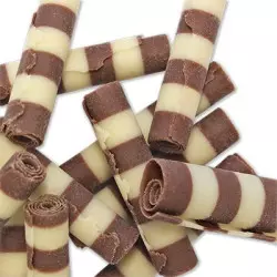 Striped mini chocolate cigars PME 100g