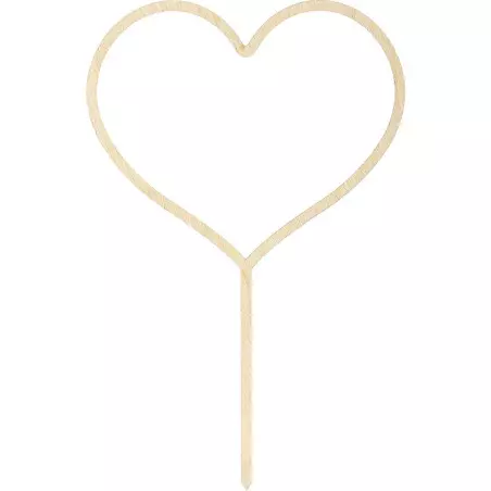 Topper wooden heart 23 cm