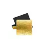 10 individual gold and black square holders 8cm