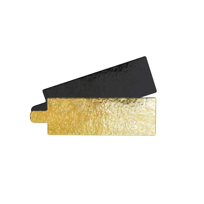 10 individual gold and black rectangular holders 4.5 x 13 cm