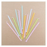 12 Long Twisted Pastel Candles 12 cm
