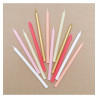 12 Long candles pink and gold 12 cm