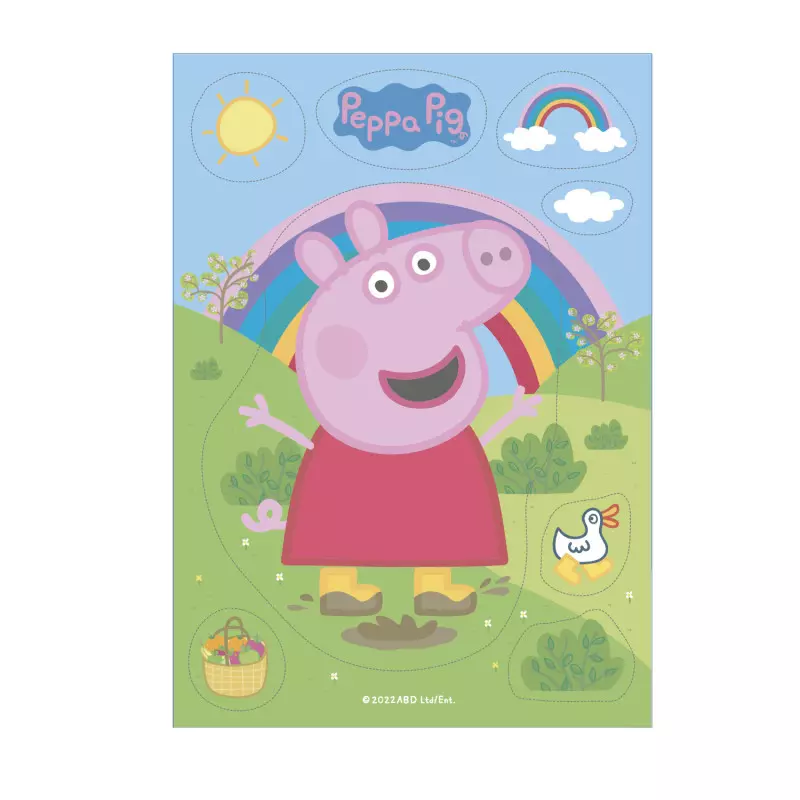 Peppa Pig decoración sin levadura 14x21 cm